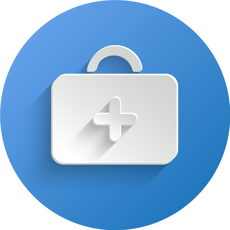 Doctor Bag Icon - Botão Do Youtube Azul (800x800), Png Download