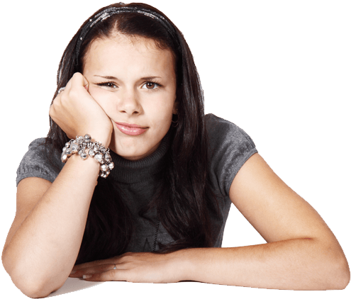 Dry Eye Girl - Bored Girl (497x434), Png Download