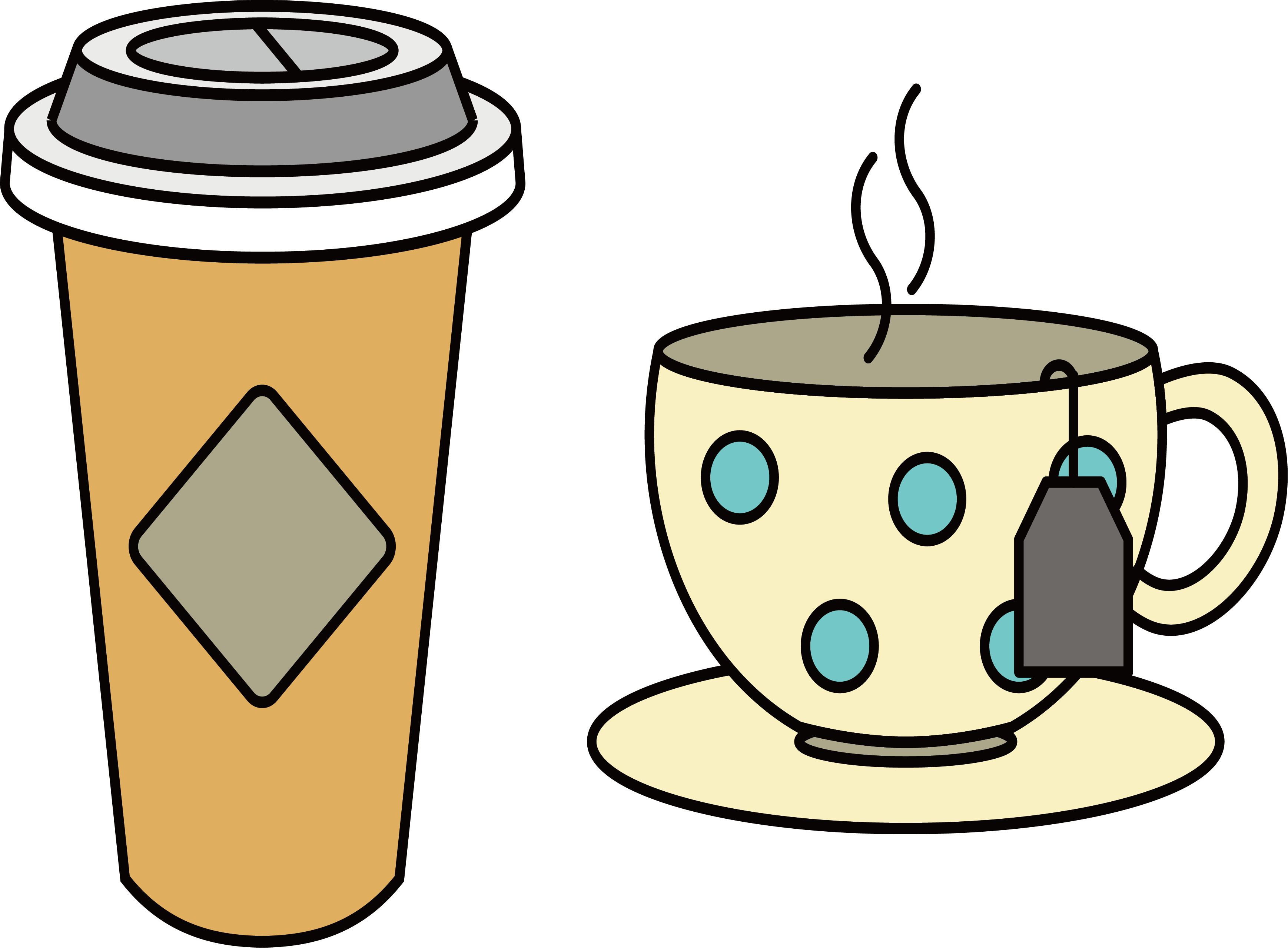 Tea Coffee Yum Cha - Yum Cha (3476x2559), Png Download