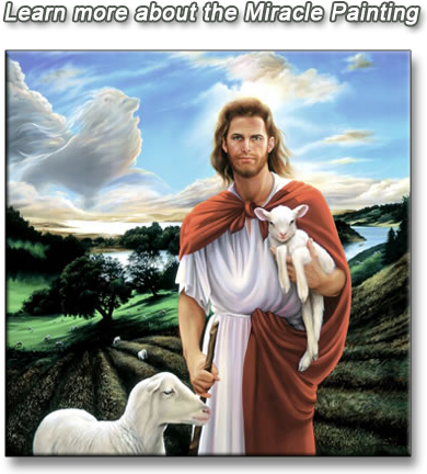 The Lamb & The Lion Painting By Glenda Green - Glenda Green Jesus (400x450), Png Download