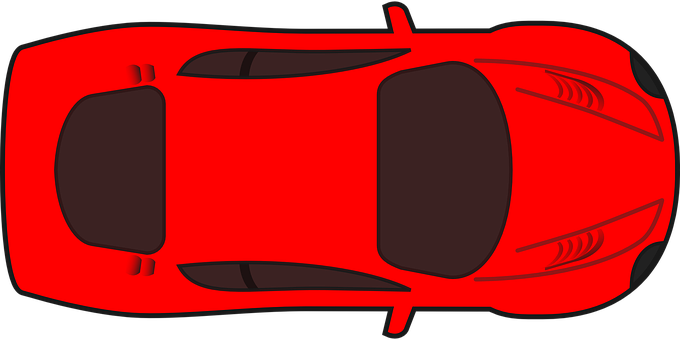 Car, Red, Vehicle, Automobile, Auto - Car Clipart Top View (680x340), Png Download