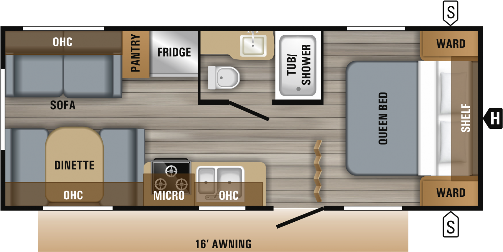 Click Here For Larger Image - 2019 Jay Flight Slx 245rlsw (1800x972), Png Download