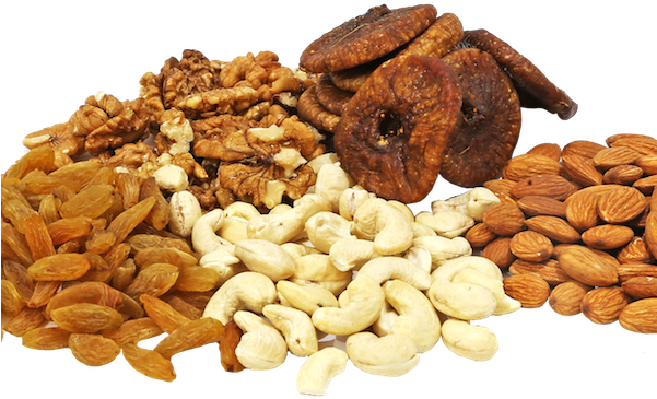 Assorted Dry Fruits- - Dried Fruit (600x443), Png Download