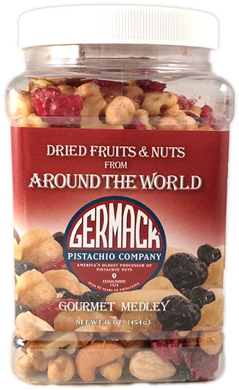 Picture Dried Fruits & Nuts From Around The World - Germack Deluxe Mixed Nuts Jar (400x584), Png Download