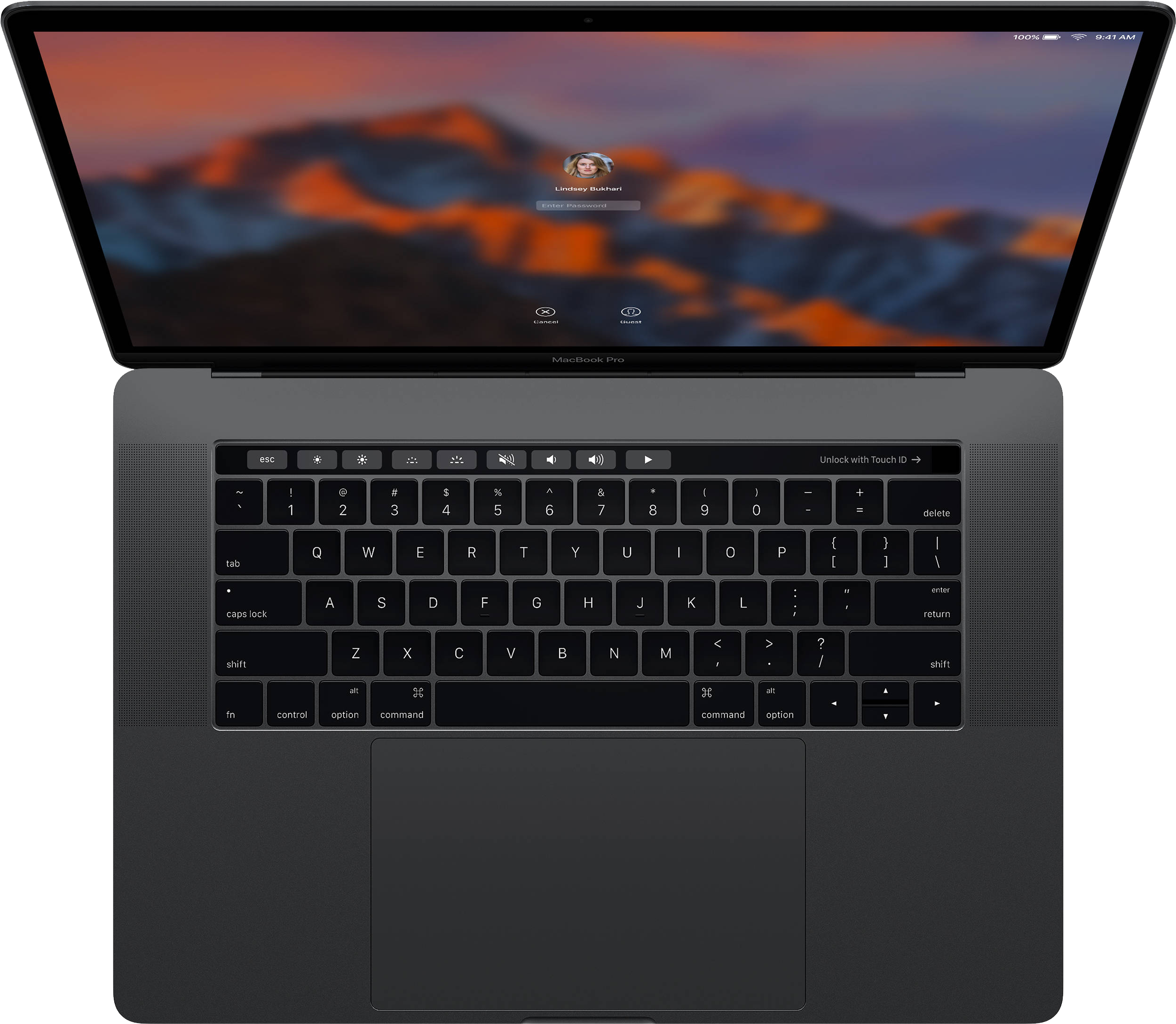 2016 Macbook Pro With Touch Bar (2500x2500), Png Download
