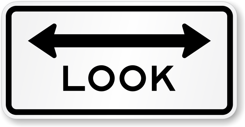 Look Traffic Sign - Mutcd R15 8 (800x416), Png Download