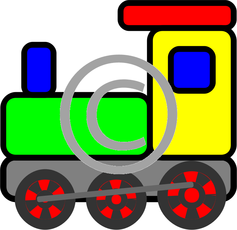 Colourful Train 1 - Toy Train (767x746), Png Download