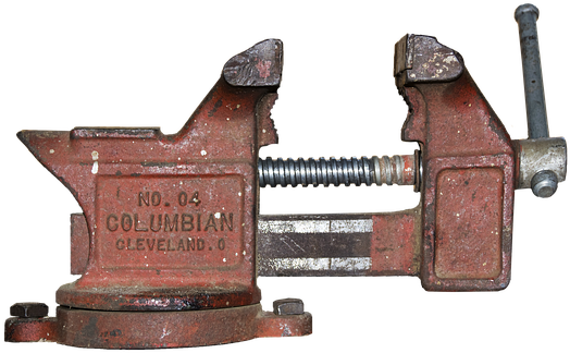Vice Cutout Tool Bench Vice Metal Workshop - Vice Tool (537x340), Png Download
