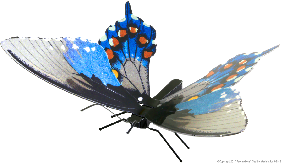 Metal Earth 3d Laser Cut Model Kit Butterfly - Fascinations Metal Earth Butterflies 3d Metal Model (1200x694), Png Download