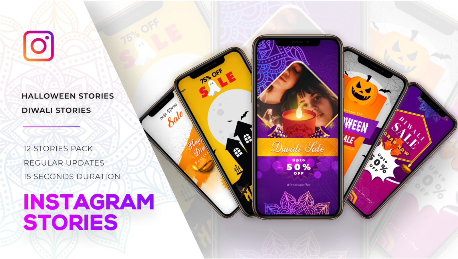 Instagram Stories Halloween & Diwali Special Festival - Flyer (1600x1200), Png Download