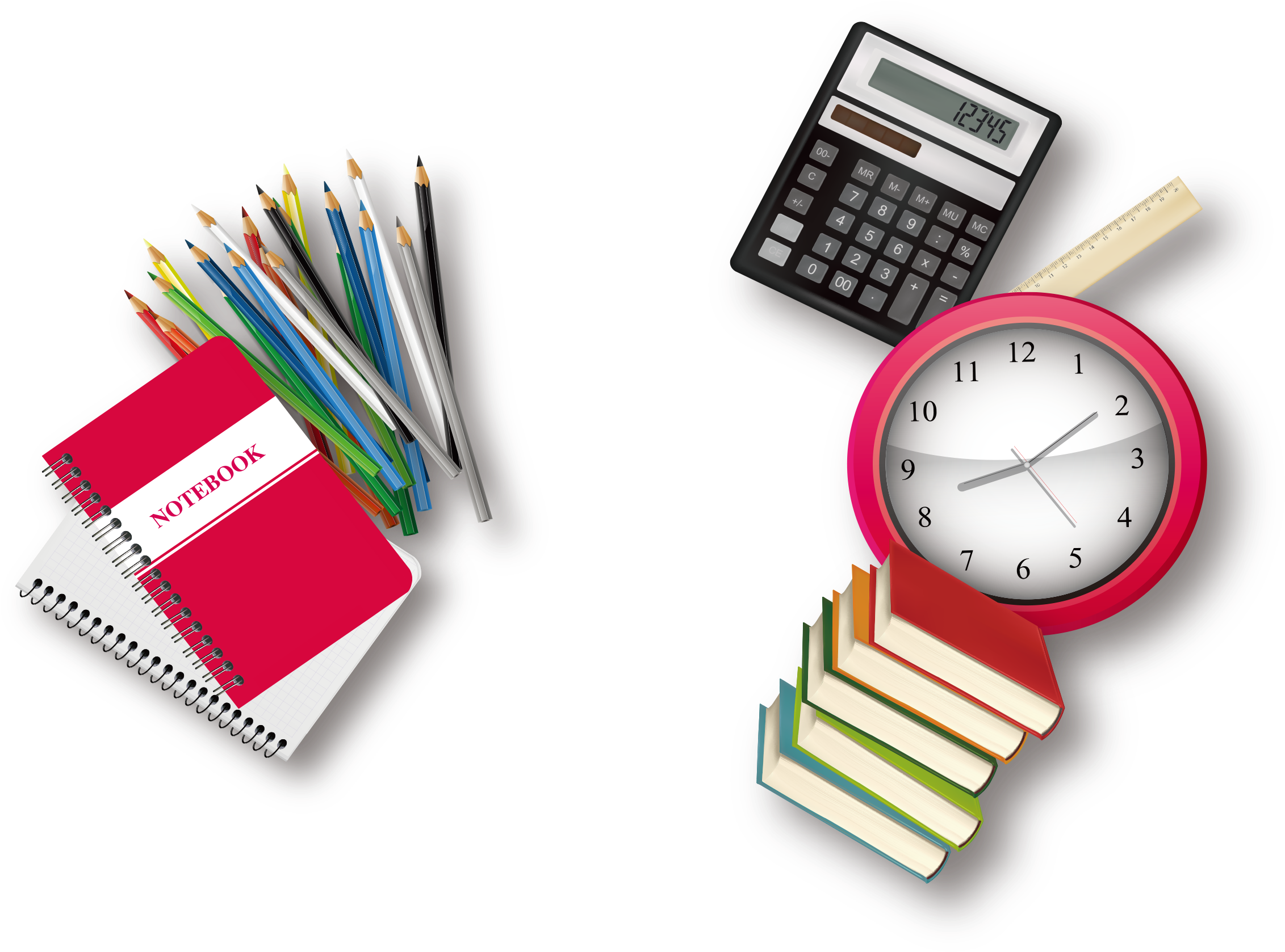 Hand Painted Cartoon Book Decoration Png - Book (3424x2073), Png Download