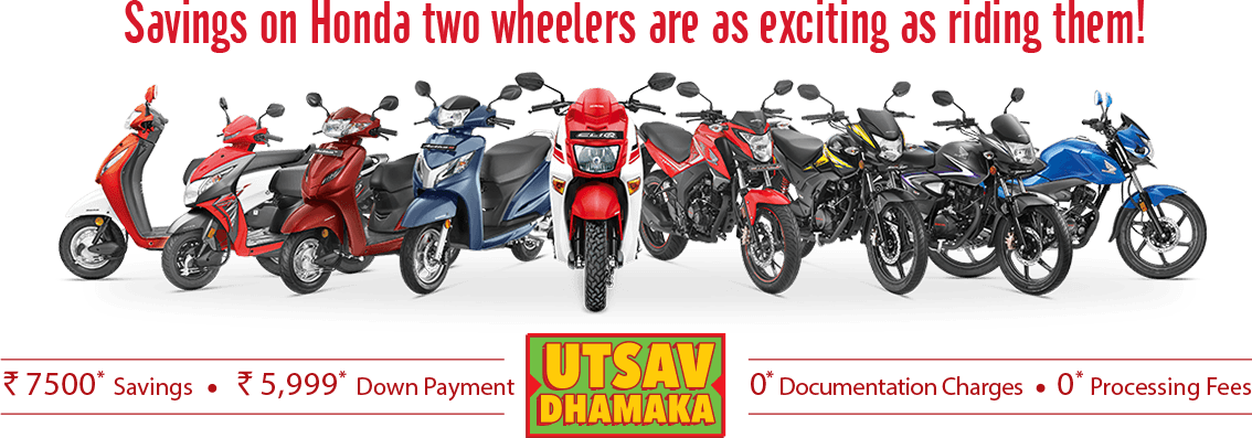 Honda Scooters Diwali Offers - Honda Activa Diwali Offer 2017 (1134x397), Png Download