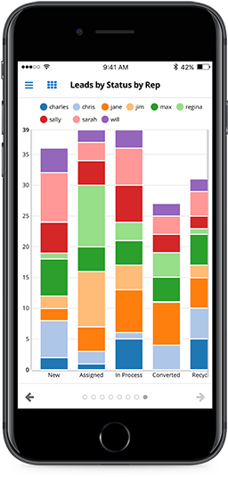 Leads By Status Rep In A Phone - Sugarcrm Mobile (324x600), Png Download