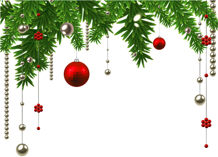 Christmas Hanging Ball Decoration Png Clipart Image - Christmas Card Decorations Png (700x514), Png Download