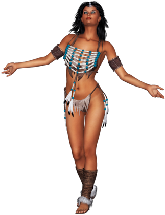 Native-girl - Native American Png Transparent (323x420), Png Download