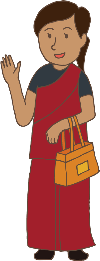 Indian Woman - Illustration (842x842), Png Download