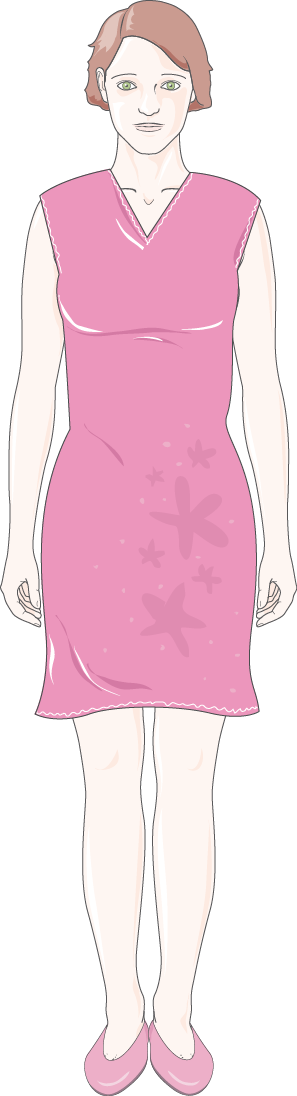 Caucasian Young Woman - Illustration (297x1096), Png Download