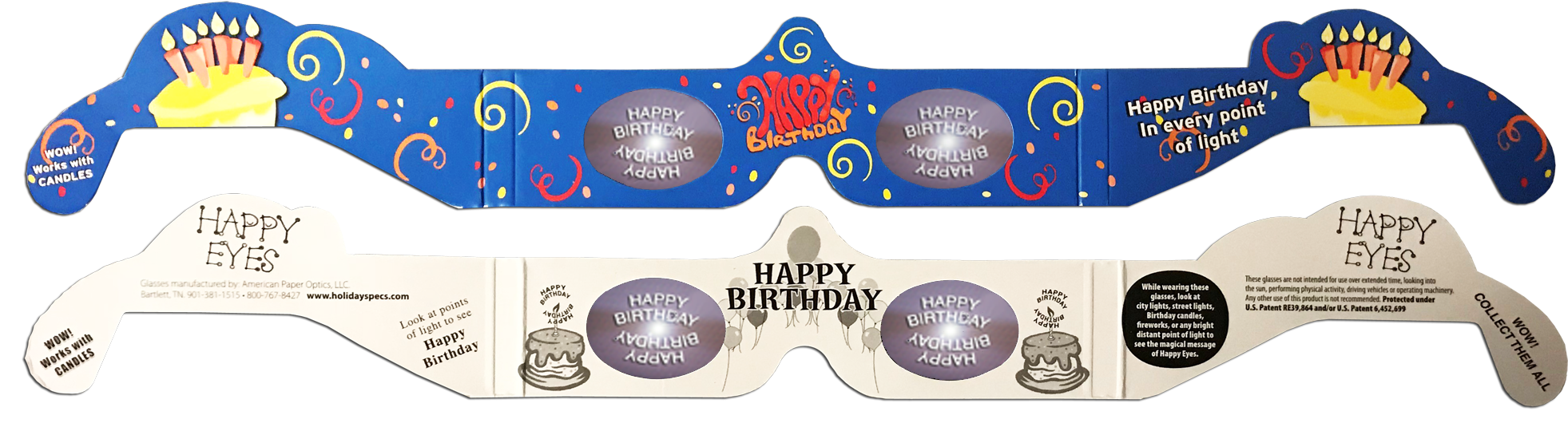 Happy Birthday 3d Glasses - Polarized 3d System (2000x656), Png Download