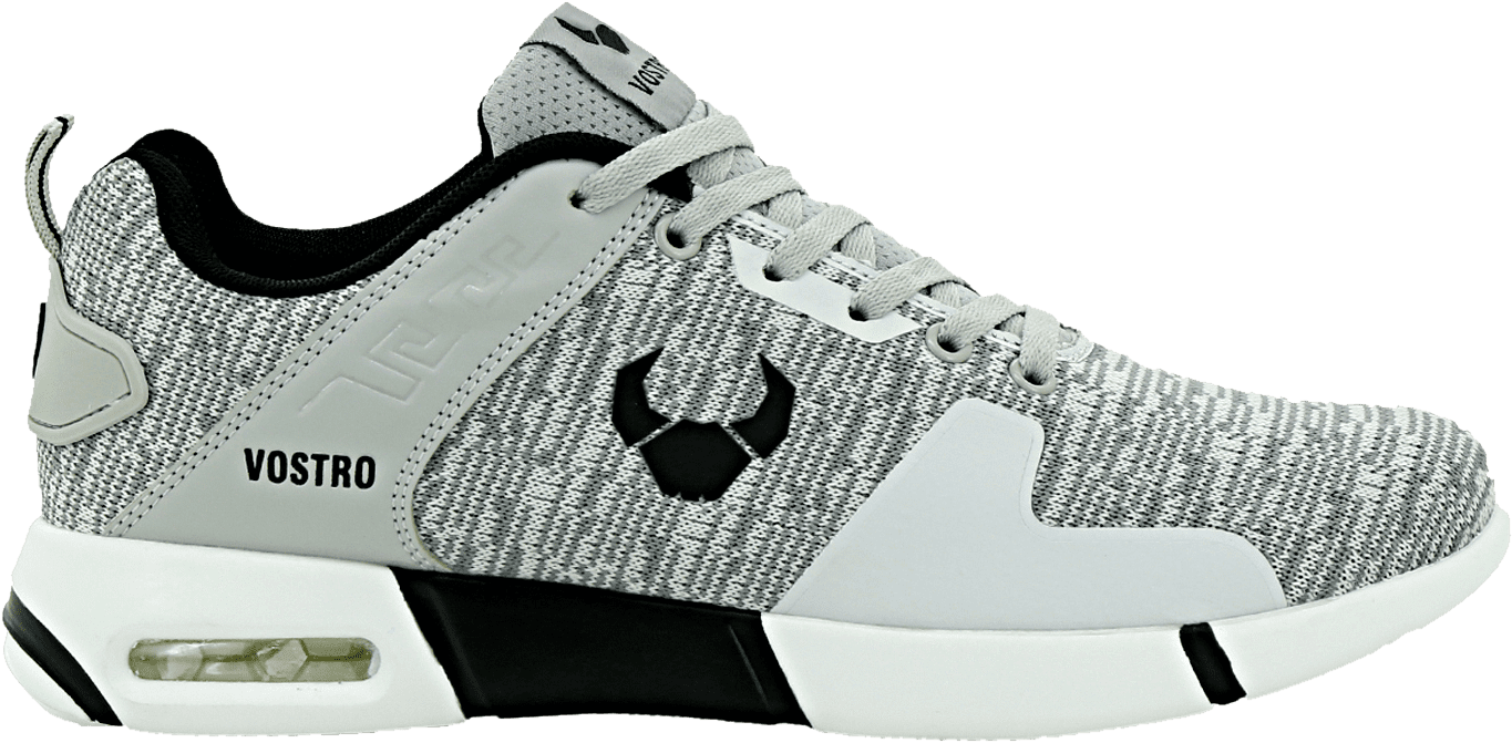 Pace Grey Men Sports Shoes Png Pace Shoes - Vostro Pace Men Grey Sports Shoes (1500x1500), Png Download