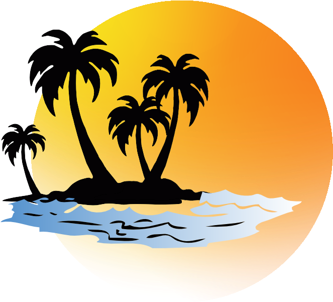Dates & Ages - Palm Tree Silhouette (719x643), Png Download