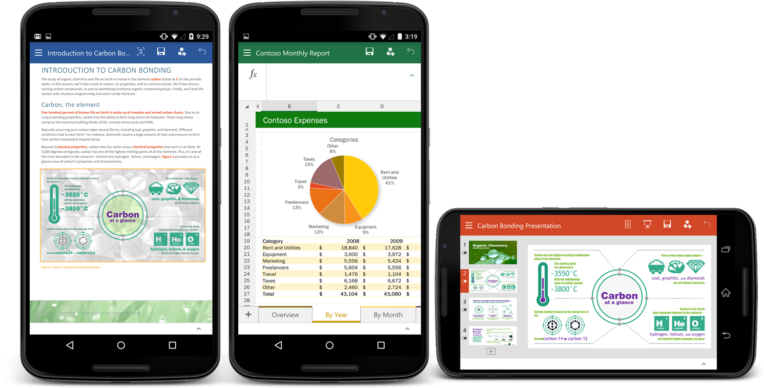 Office For Android Phone Preview Now Available - Office Android (1554x870), Png Download