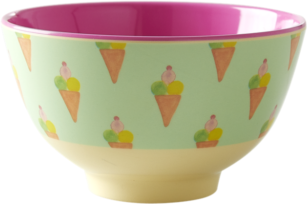Ice Cream Print Small Melamine Bowl Rice Dk - Bowl (1000x1000), Png Download