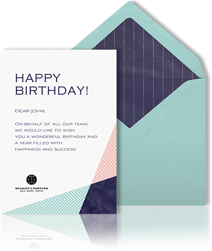 Personalized Online Business Birthday Card With Customized - Tarjeta De Cumpleaños Corporativo (500x500), Png Download