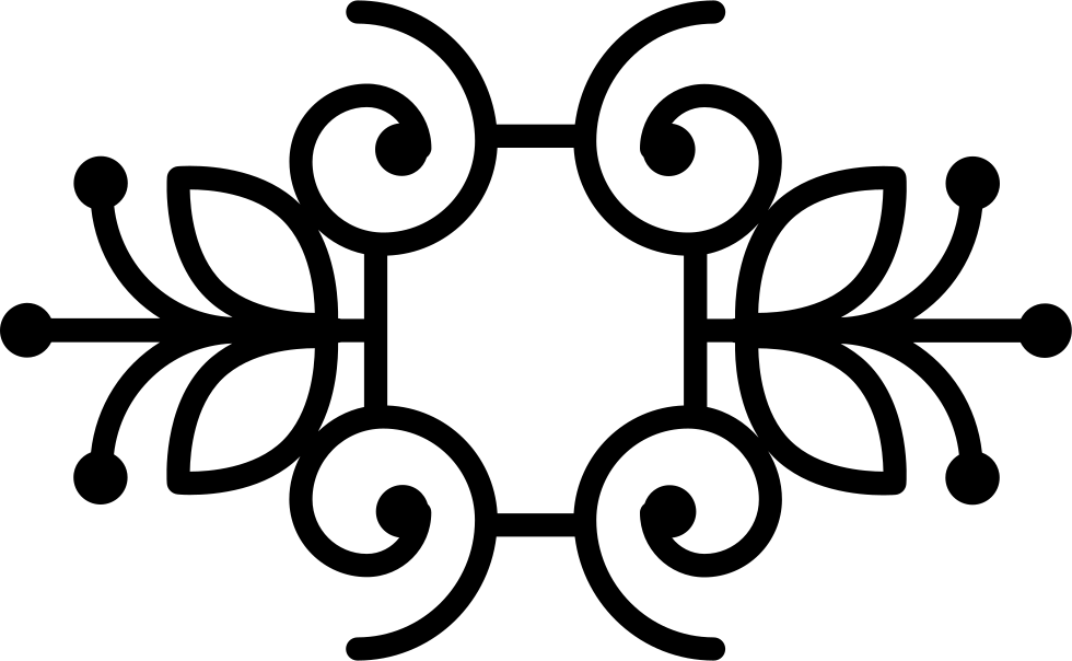Floral Design With Butterflies And Vines Mirror Effect - Floral Design (980x604), Png Download