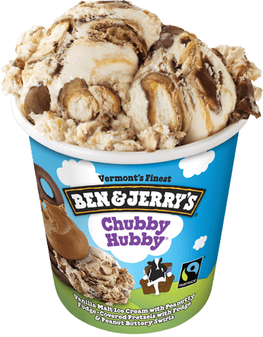 Chubby Hubby® Pint - Ben And Jerry's Ice Cream Flavors (374x479), Png Download