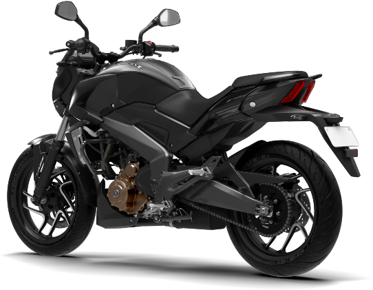 Rear View - Bajaj Dominar Matt Black (750x500), Png Download