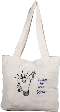 White Printed Cora Cloth Bag Ttb004, Size - Product (298x500), Png Download