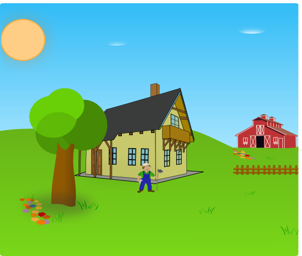 Farm Land Background Clipart (600x510), Png Download