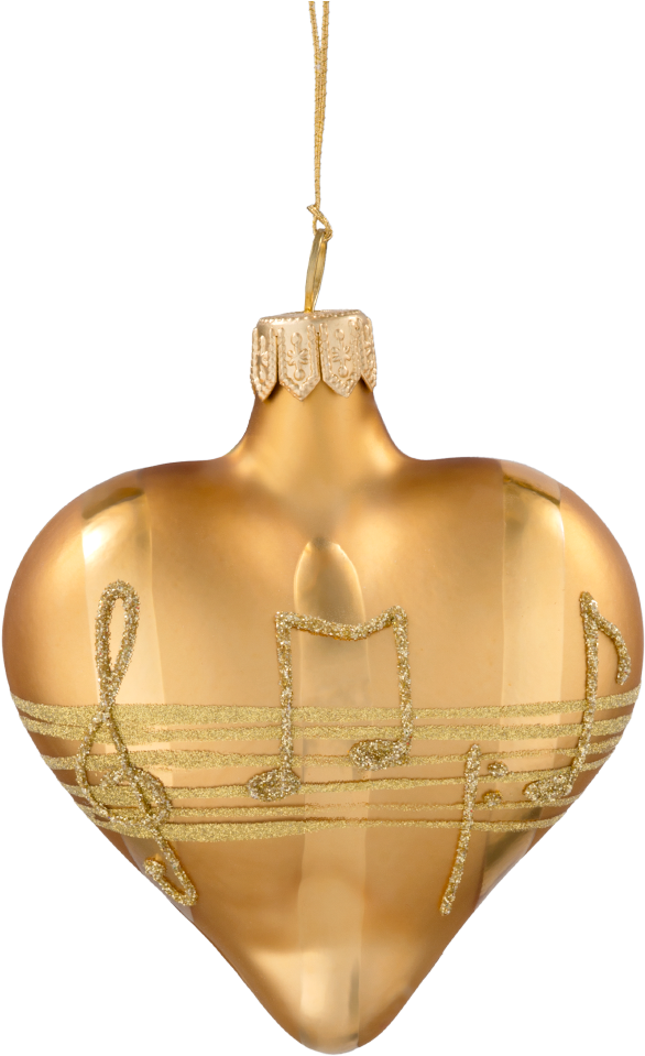 Christmas Ornament, Heart, Gold-coloured With Musical - Rothenburg Ob Der Tauber (1000x1000), Png Download