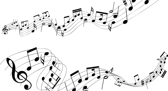 Hd Music Notes - Musical Notes (550x300), Png Download