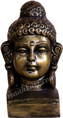 Lord Buddha Face Statue - Bronze Sculpture (300x400), Png Download