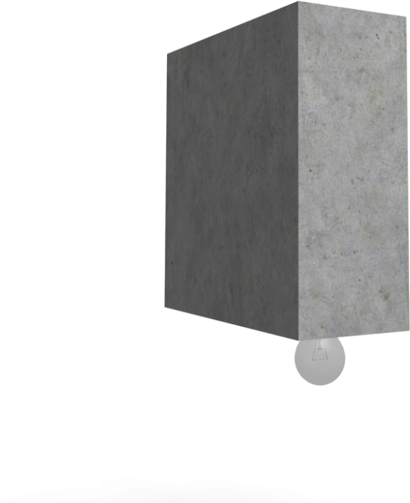 Betoon With Extern Light Bulb By Komat - Computer Speaker (1000x1000), Png Download