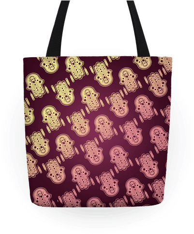 Namaste Hamsa Hand Tote - Alt Attribute (484x484), Png Download