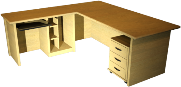 Free Icons Png - Office Table Model (620x465), Png Download