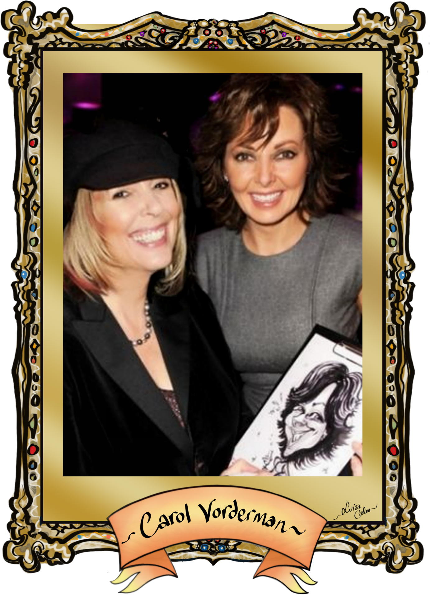 Carol Vorderman Caricature By Luisa Calvo - Mick Box (1448x2048), Png Download