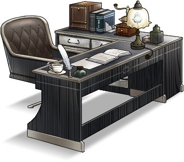 Admiral's Study Desk - Kancolle Admiral Desk (365x347), Png Download