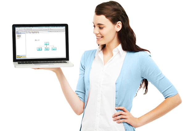 Girl-laptop - Девушка С Ноутбуком Пнг (940x434), Png Download