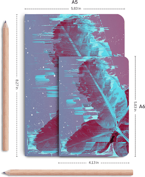 Dailyobjects Banana Leaf A5 Notebook Plain Buy Online - Abstrait & Géométrique Feuilles & Plantes Set (600x700), Png Download