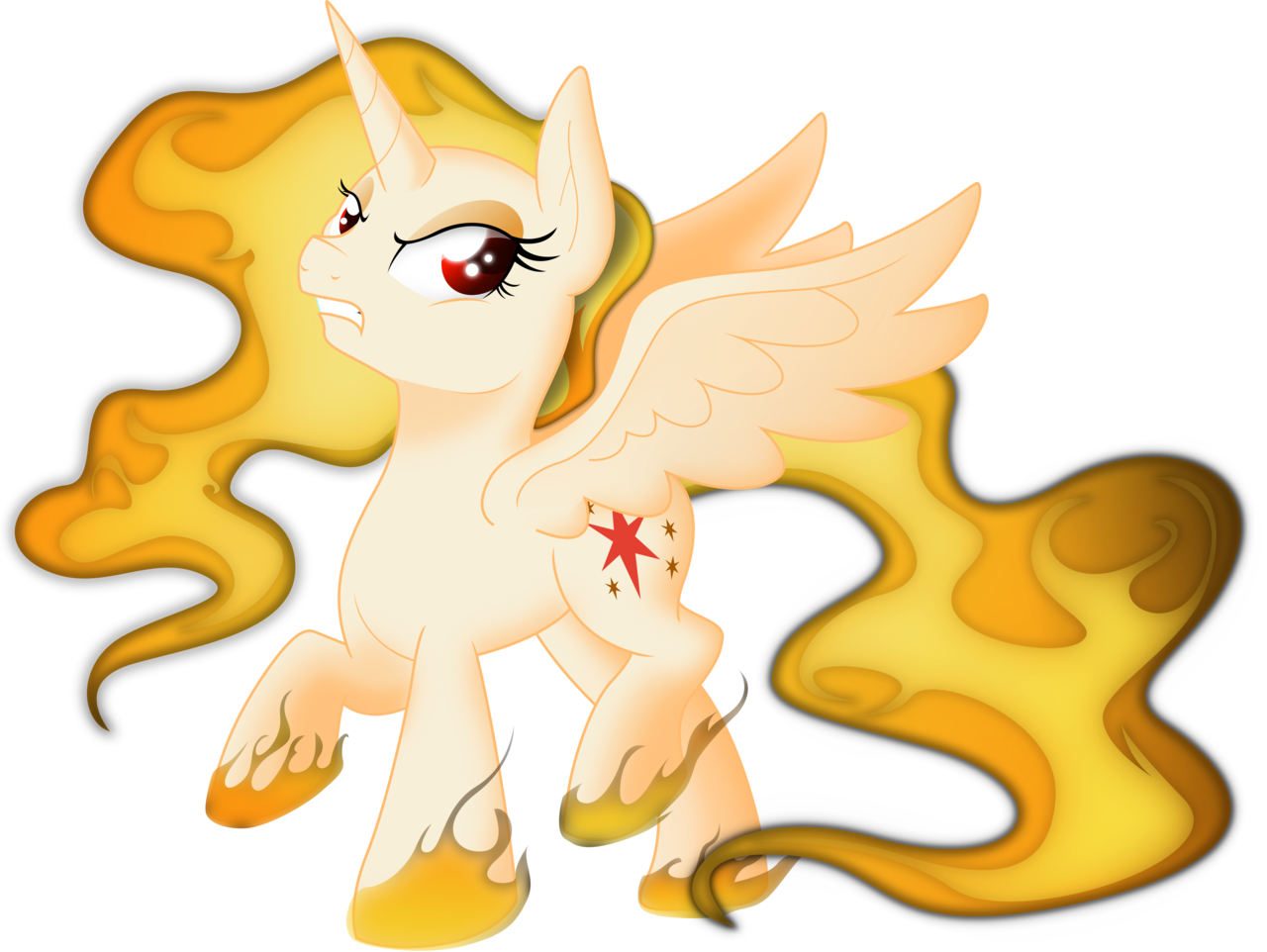 Alicorn, Angry, Artist - Winged Unicorn (1280x962), Png Download