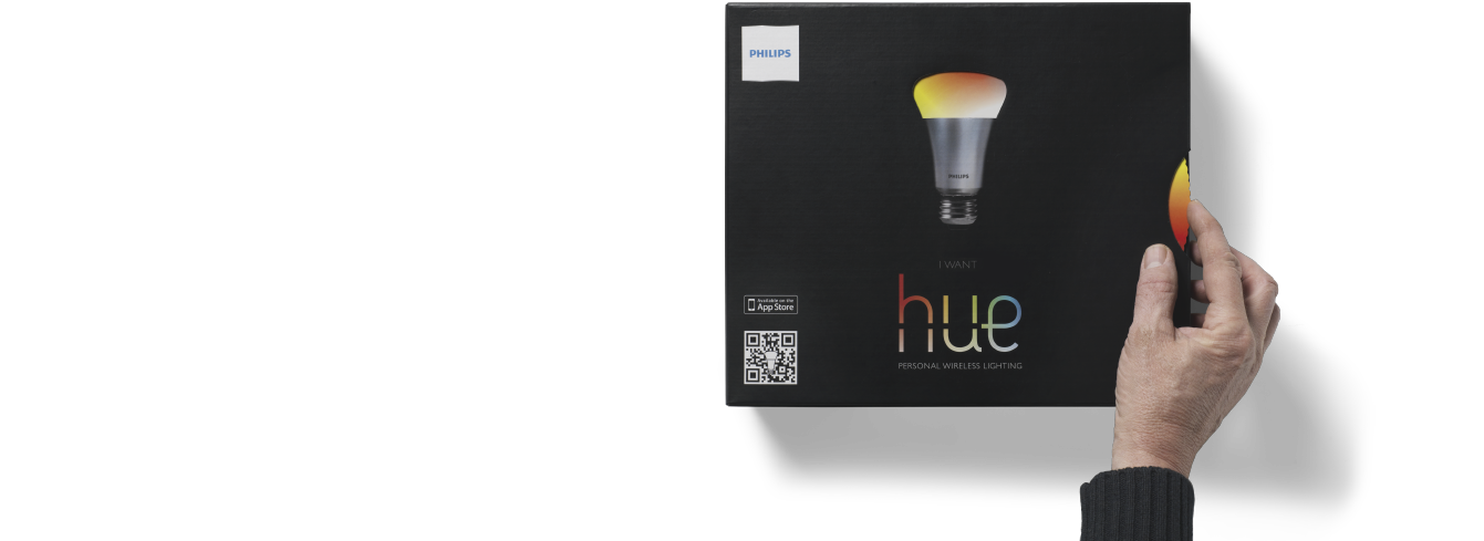 Interactive Packaging Design For Philips Hue - Philips Hue Lamp Packaging (1340x560), Png Download