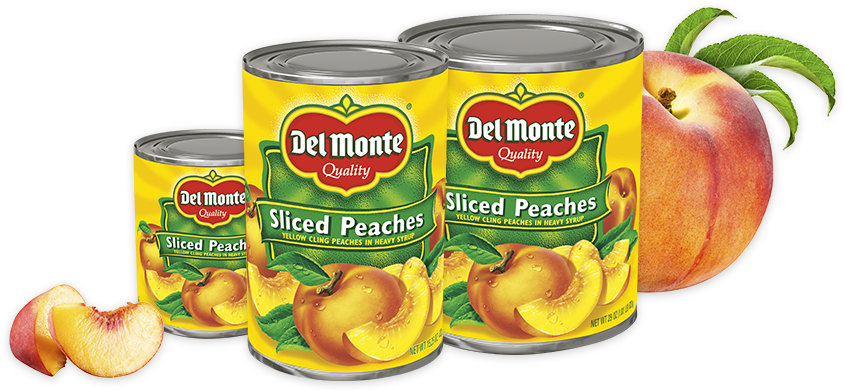 Sizes Available - 8 - 5oz, 15 - 25oz, 4-15 - 25oz, - Del Monte Lite Sliced Yellow Cling Peaches (1050x390), Png Download