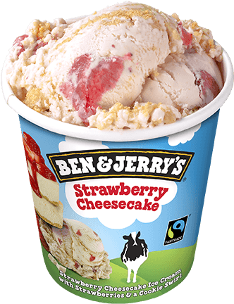 Rose Milk - Ben & Jerry's Cheesecake (374x479), Png Download