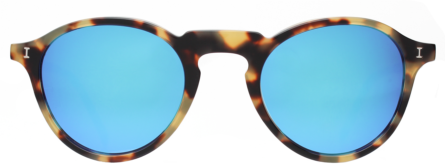 Capri Tortoise With Blue Mirrored Lenses Front Hi Res - Mirrored Sunglasses (1800x1080), Png Download