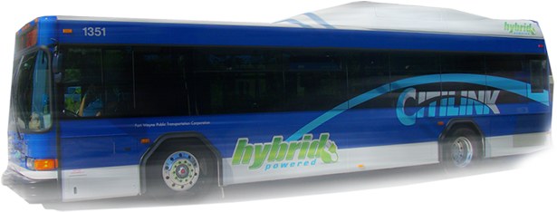 Photo Of A Citilink Hybrid Bus - Citilink Bus (615x308), Png Download