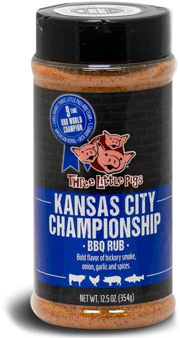 'three Little Pigs' Kansas City Championship Bbq Rub - Three Little Pigs Bbq Sauce, Kansas City Sweet - 14 (700x700), Png Download