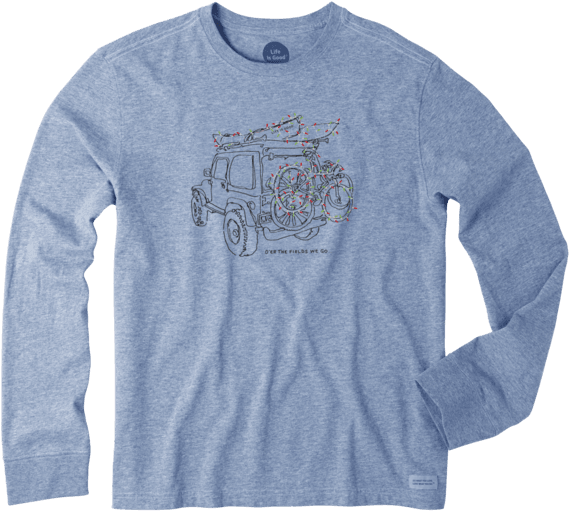 Men's Atv Lights Long Sleeve Crusher - T-shirt (570x570), Png Download